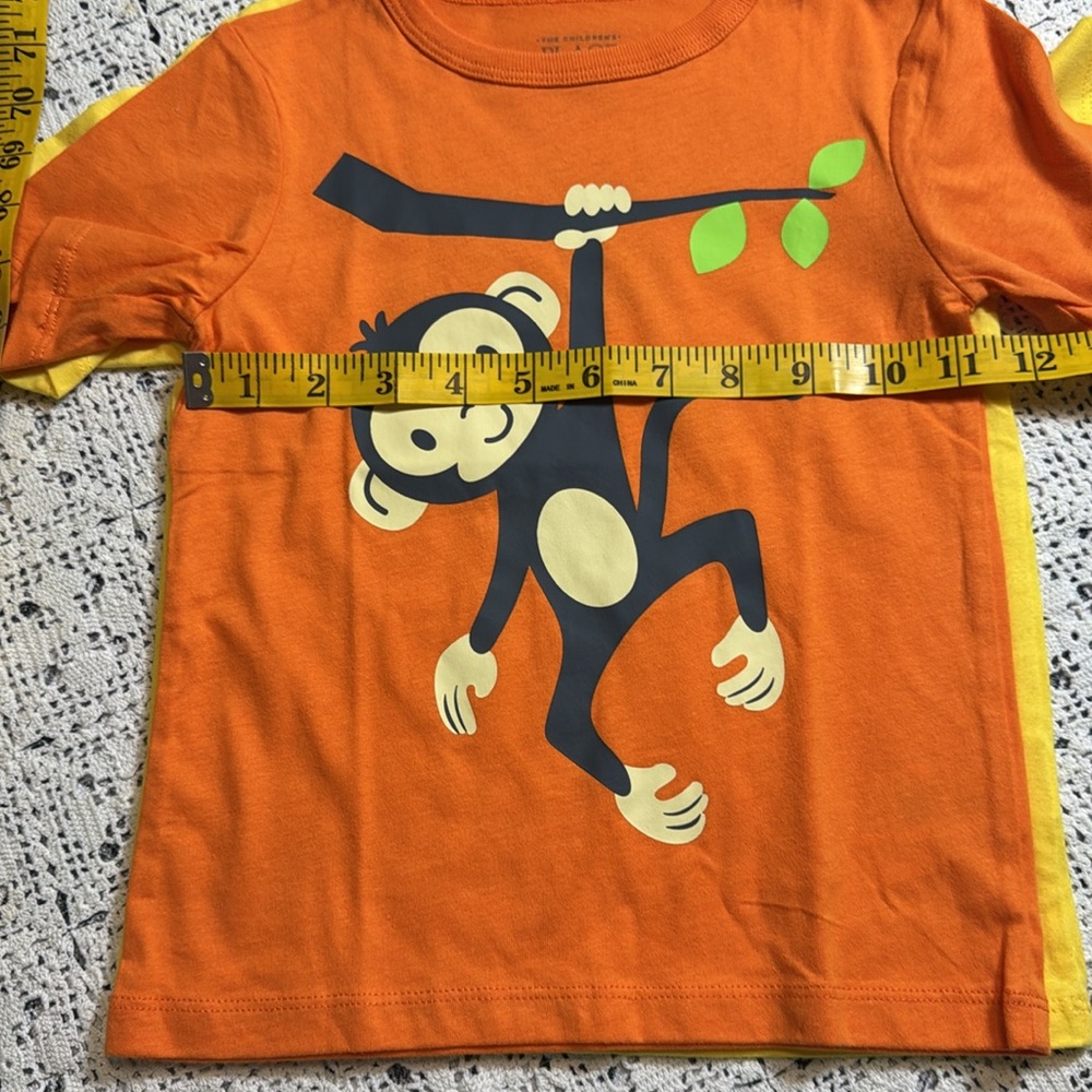 The Children's Place Vibrant Orange and Yellow Short Sleeve Tees Lot of 2 - Picture 8 of 8